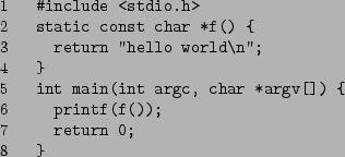 \begin{figure}\begin{listinginput}{1}{example3.c}
\end{listinginput}
\end{figure}